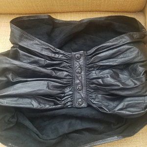 Vintage, corset, leather or pleather, 1980's belt,